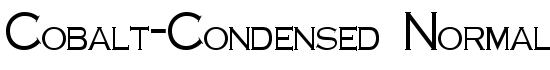 Cobalt-Condensed Normal - Download Thousands of Free Fonts at FontZone.net