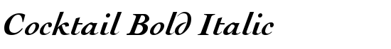 Cocktail Bold Italic - Download Thousands of Free Fonts at FontZone.net