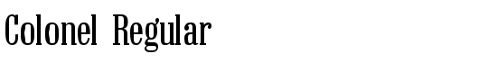 Colonel Regular - Download Thousands of Free Fonts at FontZone.net