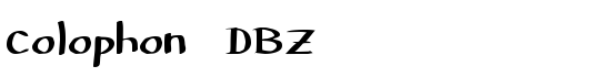 Colophon DBZ - Download Thousands of Free Fonts at FontZone.net
