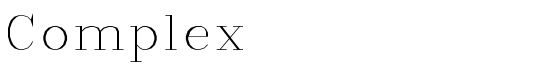 Complex - Download Thousands of Free Fonts at FontZone.net