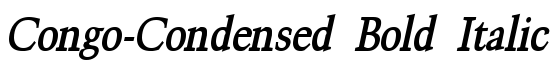 Congo-Condensed Bold Italic - Download Thousands of Free Fonts at FontZone.net