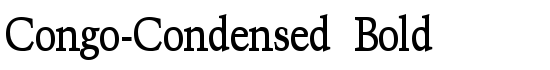 Congo-Condensed Bold - Download Thousands of Free Fonts at FontZone.net