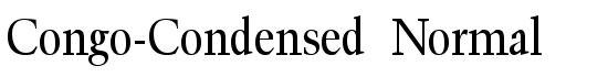 Congo-Condensed Normal - Download Thousands of Free Fonts at FontZone.net