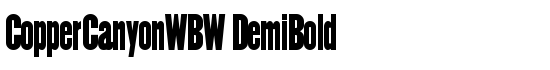 CopperCanyonWBW DemiBold - Download Thousands of Free Fonts at FontZone.net