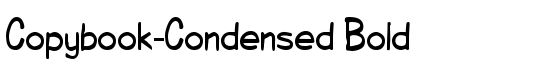 Copybook-Condensed Bold - Download Thousands of Free Fonts at FontZone.net