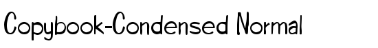 Copybook-Condensed Normal - Download Thousands of Free Fonts at FontZone.net
