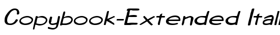 Copybook-Extended Italic - Download Thousands of Free Fonts at FontZone.net