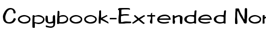 Copybook-Extended Normal - Download Thousands of Free Fonts at FontZone.net