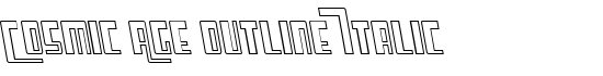 Cosmic Age Outline Italic - Download Thousands of Free Fonts at FontZone.net