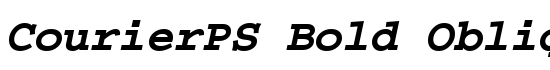 CourierPS Bold Oblique - Download Thousands of Free Fonts at FontZone.net