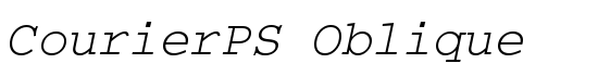 CourierPS Oblique - Download Thousands of Free Fonts at FontZone.net