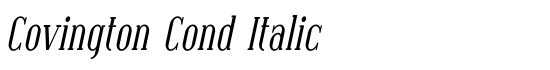 Covington Cond Italic - Download Thousands of Free Fonts at FontZone.net