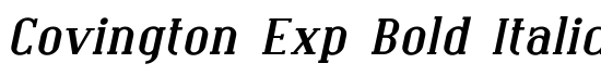 Covington Exp Bold Italic - Download Thousands of Free Fonts at FontZone.net
