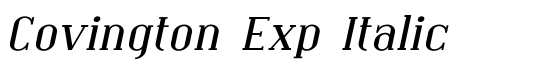 Covington Exp Italic - Download Thousands of Free Fonts at FontZone.net