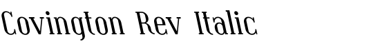 Covington Rev Italic - Download Thousands of Free Fonts at FontZone.net