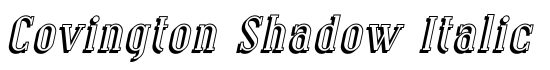 Covington Shadow Italic - Download Thousands of Free Fonts at FontZone.net