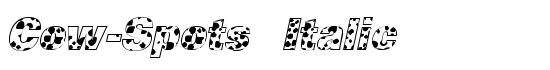 Cow-Spots Italic - Download Thousands of Free Fonts at FontZone.net
