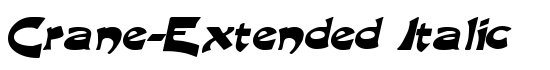 Crane-Extended Italic - Download Thousands of Free Fonts at FontZone.net