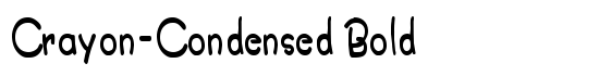 Crayon-Condensed Bold - Download Thousands of Free Fonts at FontZone.net