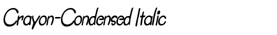 Crayon-Condensed Italic - Download Thousands of Free Fonts at FontZone.net