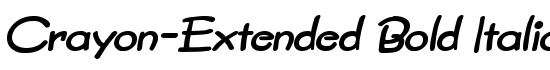 Crayon-Extended Bold Italic - Download Thousands of Free Fonts at FontZone.net