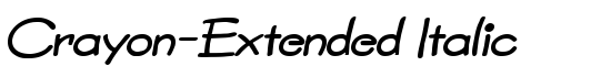 Crayon-Extended Italic - Download Thousands of Free Fonts at FontZone.net