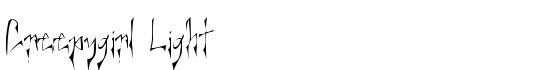 Creepygirl Light - Download Thousands of Free Fonts at FontZone.net