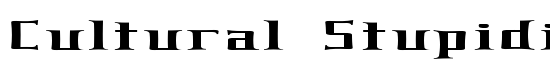 Cultural Stupidity - Download Thousands of Free Fonts at FontZone.net