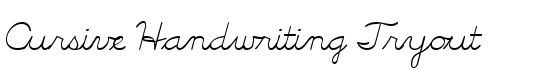 Cursive Handwriting Tryout - Download Thousands of Free Fonts at FontZone.net