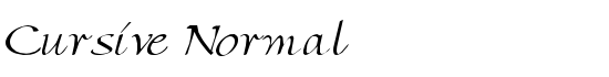Cursive Normal - Download Thousands of Free Fonts at FontZone.net