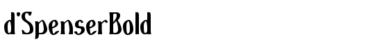 d'SpenserBold - Download Thousands of Free Fonts at FontZone.net