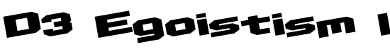D3 Egoistism leaning - Download Thousands of Free Fonts at FontZone.net
