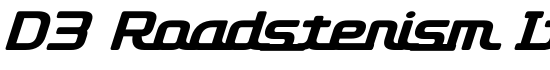 D3 Roadsterism Italic - Download Thousands of Free Fonts at FontZone.net