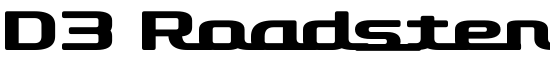 D3 Roadsterism Wide - Download Thousands of Free Fonts at FontZone.net