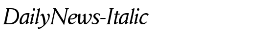 DailyNews-Italic - Download Thousands of Free Fonts at FontZone.net