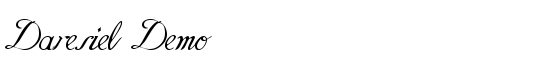 Daresiel Demo - Download Thousands of Free Fonts at FontZone.net