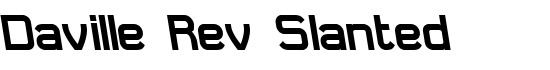 Daville Rev Slanted - Download Thousands of Free Fonts at FontZone.net