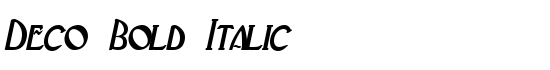 Deco Bold Italic - Download Thousands of Free Fonts at FontZone.net