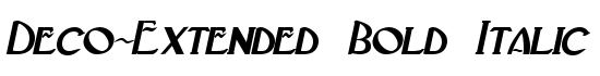 Deco-Extended Bold Italic - Download Thousands of Free Fonts at FontZone.net