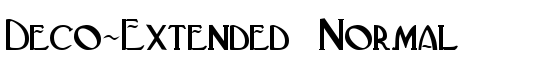 Deco-Extended Normal - Download Thousands of Free Fonts at FontZone.net