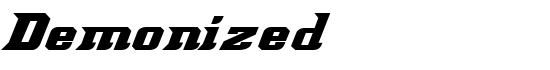 Demonized - Download Thousands of Free Fonts at FontZone.net