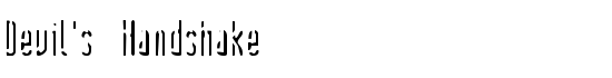 Devil's Handshake - Download Thousands of Free Fonts at FontZone.net