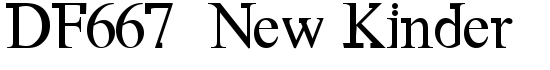 DF667  New Kinder - Download Thousands of Free Fonts at FontZone.net