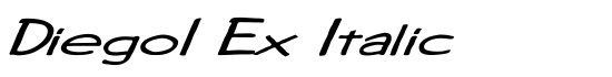 Diego1 Ex Italic - Download Thousands of Free Fonts at FontZone.net