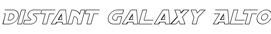 Distant Galaxy AltOutline Italic - Download Thousands of Free Fonts at FontZone.net