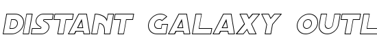 Distant Galaxy Outline Italic - Download Thousands of Free Fonts at FontZone.net