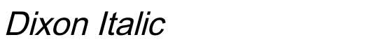 Dixon Italic - Download Thousands of Free Fonts at FontZone.net