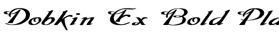 Dobkin Ex Bold Plain - Download Thousands of Free Fonts at FontZone.net
