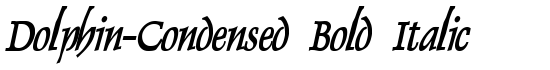 Dolphin-Condensed Bold Italic - Download Thousands of Free Fonts at FontZone.net